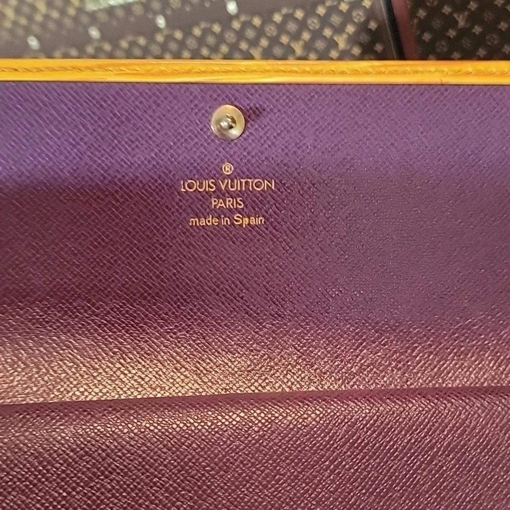 Louis Vuitton Sarah Yellow Epi Vintage Wallet